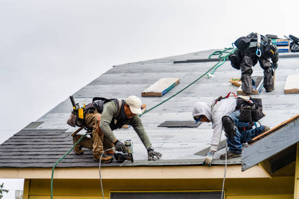 Professional Gutter Installation technician working in Annville, PA
